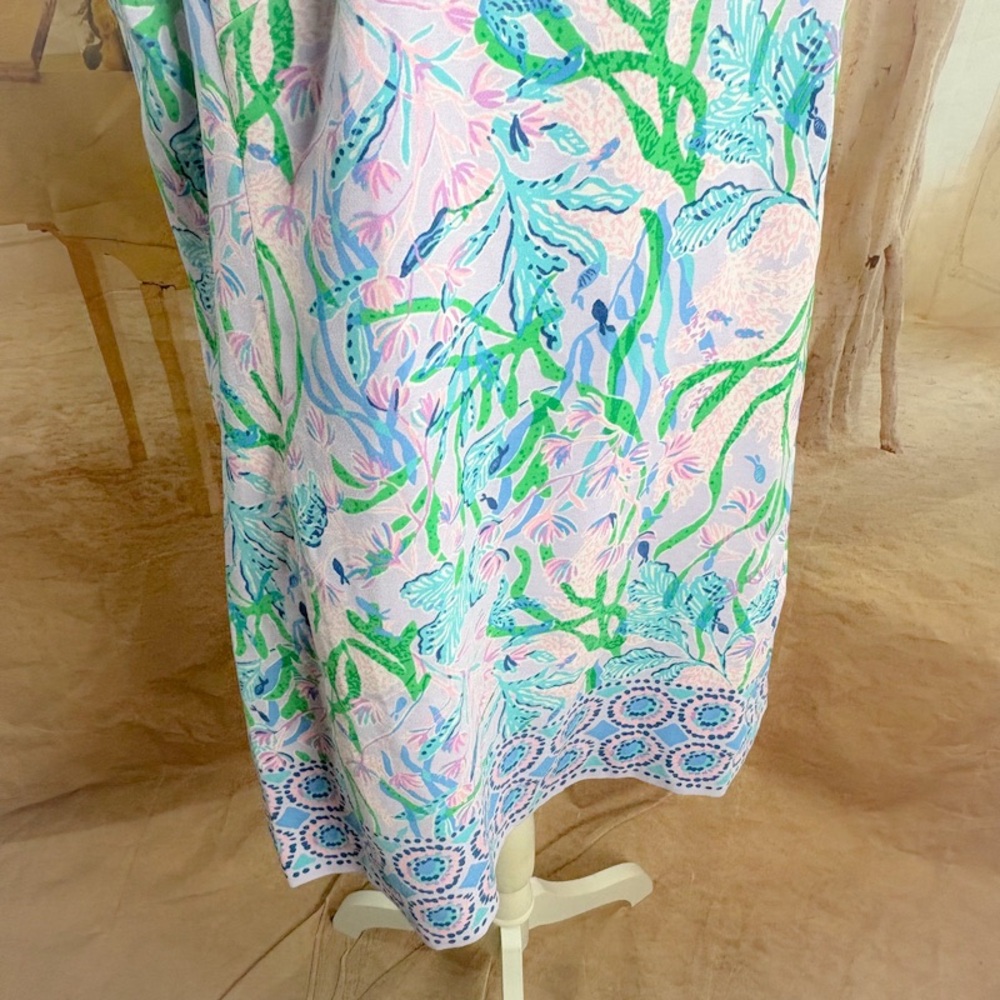 NEW Lilly Pulitzer EDITA SHIFT, MULTI SEACRET ESCAPE ENGINEERED WOVEN DRESS - Picture 8 of 11
